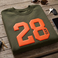 Personalized Puff Print Name Sweatshirt, Custom Varsity Number Jersey Shirt, 3D Raised Puff Hoodie, Name Crewneck, Birthday Gift for Her