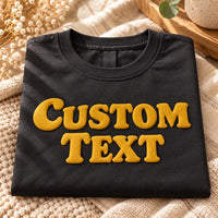 Custom Puff Print Sweatshirt, Personalized Name Bubble Letters, 3D Raised Puff Crewneck, Name Crewneck, Personalized Wear Birthday Gift