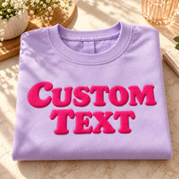 Custom Puff Print Sweatshirt, Personalized Name Bubble Letters, 3D Raised Puff Crewneck, Name Crewneck, Personalized Wear Birthday Gift