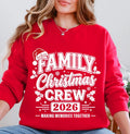 Personalized Family Christmas Crew 2026 Sweatshirt, Custom Santa Hat Name Tee, Matching Family Holiday Outfit, Christmas Gift for Loved Ones