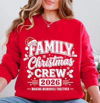 Personalized Family Christmas Crew 2026 Sweatshirt, Custom Santa Hat Name Tee, Matching Family Holiday Outfit, Christmas Gift for Loved Ones