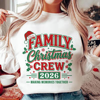 Personalized Family Christmas Crew 2026 Sweatshirt, Custom Santa Hat Name Tee, Matching Family Holiday Outfit, Christmas Gift for Loved Ones