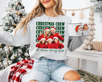 Personalized Family Photo Sweatshirt, Custom Christmas Crew Tee, Holiday Picture Block Shirt, Matching Family Outfit, Xmas 2026 Gift