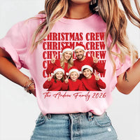 Personalized Family Photo Sweatshirt, Custom Christmas Crew Tee, Holiday Picture Block Shirt, Matching Family Outfit, Xmas 2026 Gift
