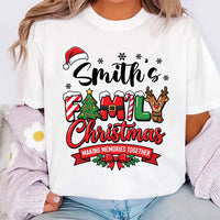 Personalized Family Christmas Shirt, Custom Name Holiday Tee, Santa Letter Sweatshirt, Matching Holiday Outfit, Christmas Gift for Her