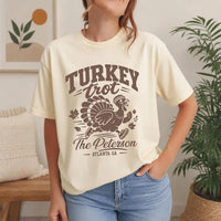 Personalized Turkey Trot Family Shirt, Custom Running Turkey Tee, Varsity Thanksgiving Top, Matching Family Outfit, Thanksgiving Gift