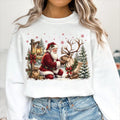 Personalized Santa Christmas Sweatshirt, Custom Reindeer Tee, Vintage Retro Holiday Shirt, Christmas Morning Gift, Stocking Stuffer