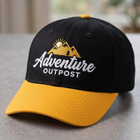 Personalized Two Tone Embroidered Cap, Custom Text Logo Baseball Hat, Structured Snapback Cap, Team Business Gift, Gift for Her or Him