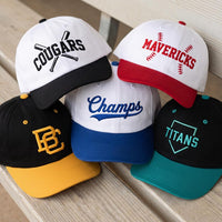 Personalized Two Tone Embroidered Cap, Custom Text Logo Baseball Hat, Structured Snapback Cap, Team Business Gift, Gift for Her or Him