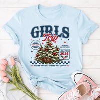 Christmas Girls Trip Sweatshirt, Custom Cocoa Mug Holiday Tee, Besties Winter Crewneck, Matching Group Trip Outfit, Gift for Friend