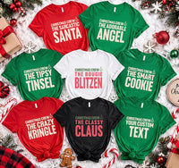 Personalized Funny Christmas Crew Shirt, Custom Crew Title Holiday Tee, Matching Holiday Sweatshirt, Funny Family Outfit, Christmas Gift