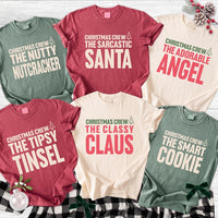 Personalized Funny Christmas Crew Shirt, Custom Crew Title Holiday Tee, Matching Holiday Sweatshirt, Funny Family Outfit, Christmas Gift