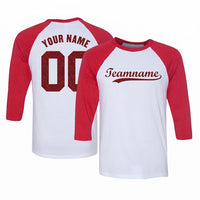 Personalized Glitter Team Raglan Shirt, Custom Baseball Name Number Tee, Sparkly Front Back Print, Game Day Outfit, Gift for Baseball Mom