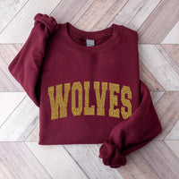 Personalized Glitter Mascot Team Sweatshirt, Custom Sparkly Varsity Name Tee, School Spirit Shirt, Game Day Outfit, Gift for Sports Fan