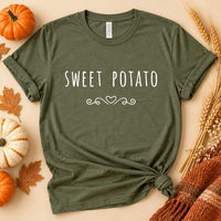 Personalized Potato Thanksgiving Day Shirt, Custom Sweet Crispy Potato Tee, Matching Friendsgiving Shirt, Fall Dinner Tee, Fall Gift