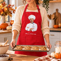 Personalized Chef Photo Apron, Custom Name Kitchen Apron with Pockets, Full-Length Cooking Wear, Adjustable Neck Gift, Gift for Chef