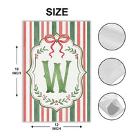 Personalized Monogram Christmas Garden Flag, Custom Family Name 12x18 Sign, Christmas Yard Flag, Holiday Porch Decor, Holiday Gift