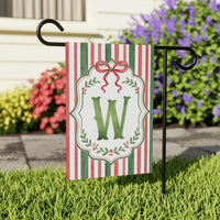 Personalized Monogram Christmas Garden Flag, Custom Family Name 12x18 Sign, Christmas Yard Flag, Holiday Porch Decor, Holiday Gift
