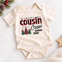 Personalized Cousin Crew Christmas Shirt, Custom Buffalo Plaid Family Tee, Matching Cousin Crew Sweatshirt, Holiday Outfit, Christmas Gift