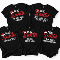 Personalized Funny Dear Santa Shirt, Custom Christmas Quote Tee, Sarcastic Holiday Crewneck, Matching Couple Outfit, Christmas Gift