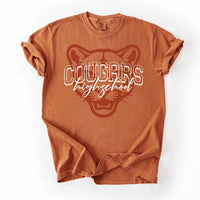 Personalized School Mascot Shirt, Custom High School Spirit Tee, Varsity Team Crewneck, Game Day Spirit Outfit, Gift for Cheer Fan