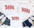 Personalized Gingham Christmas Family Shirt, Custom Mama Dada Mini Tee, Red Plaid Holiday Crewneck, Matching Family Outfit, Christmas Gift