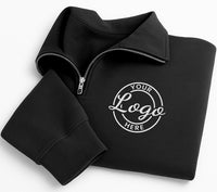 Personalized Logo Embroidered Quarter Zip Sweatshirt, Custom Company Logo Sweater, Corporate Team Apparel, Employee Gift, Group Order Gift