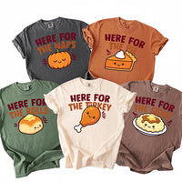 Personalized Thanksgiving Dinner Shirt, Custom Cute Food Character Tee, Funny Turkey Crewneck, Matching Family Outfit, Thanksgiving Gift