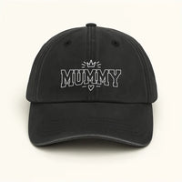 Custom Mummy Embroidered Hat, Personalized Mom Baseball Cap, Chain Stitch Outline Dad Hat, Mama Gift for Mothers Day, New Mom Gift