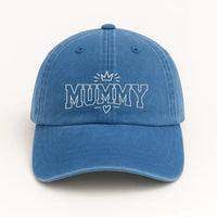 Custom Mummy Embroidered Hat, Personalized Mom Baseball Cap, Chain Stitch Outline Dad Hat, Mama Gift for Mothers Day, New Mom Gift