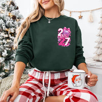 Personalized Hello 2027 Sweatshirt, Custom Disco Ball Party Shirt, Pink Bow New Year Tee, NYE Celebration Crewneck, Holiday Gift for Her