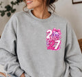 Personalized Hello 2027 Sweatshirt, Custom Disco Ball Party Shirt, Pink Bow New Year Tee, NYE Celebration Crewneck, Holiday Gift for Her