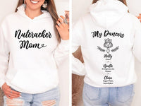 Personalized Nutcracker Mom Sweatshirt, Custom Dancer Names Hoodie, Ballet Mom Crewneck Gift, Recital Team Sweatshirt, Christmas Gift