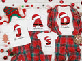 Personalized Santa Initial Shirt, Custom Name Christmas Tee, Santa Suit Letter Sweatshirt, Matching Family Holiday Top, Christmas Gift
