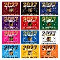 Personalized Senior 2027 Yard Sign, Custom Graduate Name Lawn Decor, Coroplast Yard Sign, Metal H-Stake Included, Graduation Party Decor