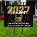 Personalized Senior 2027 Yard Sign, Custom Graduate Name Lawn Decor, Coroplast Yard Sign, Metal H-Stake Included, Graduation Party Decor