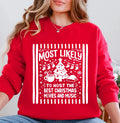 Personalized Most Likely Christmas Sweatshirt, Custom Framed Badge Holiday Tee, Funny Christmas Matching, Family Xmas Outfit, Holiday Gift