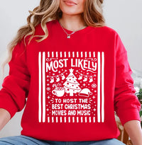 Personalized Most Likely Christmas Sweatshirt, Custom Framed Badge Holiday Tee, Funny Christmas Matching, Family Xmas Outfit, Holiday Gift