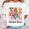 Personalized Dental Crew Shirt, Custom Thankful Tooth Sweatshirt, Retro Dental Team Tee, Dentist Thanksgiving Gift, Gift for Dentist