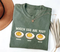 Personalized Which Egg Are You Shirt, Custom Deviled Egg Thanksgiving Tee, Funny Food Group Top, Friendsgiving Matching Outfit, Funny Gift