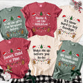 Personalized Christmas Song Pun Shirt, Custom Funny Holiday Tee, 24 Design Choice Sweatshirt, Funny Christmas Gift, Holiday Season Gift