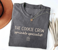Personalized Cookie Crew Christmas Tee, Custom Baking Role Holiday Shirt, Gingerbread Crew Matching Tee, Xmas Gift for Home Bakers