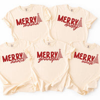 Personalized Merry Family Sweatshirt, Custom Role Christmas Sweatshirt, Matching Holiday Family Sweater, Festive Gift for Loved Ones