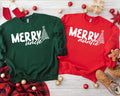 Personalized Merry Family Sweatshirt, Custom Role Christmas Sweatshirt, Matching Holiday Family Sweater, Festive Gift for Loved Ones