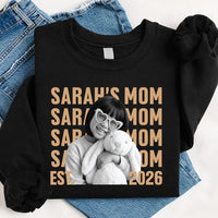 Personalized Custom Photo Mom Sweatshirt, Custom Child Name Est 2026 Shirt, Photo Mama Hoodie, Mother's Day Gift, Gift for New Mom