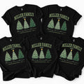 Custom Family Name Christmas Shirt, Personalized Year and Town Holiday Tee, Watercolor Christmas Trees Design, Merry Gift for Family