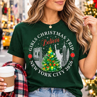 Custom Girls Christmas Trip Sweatshirt, NYC Winter Getaway Crewneck, Matching Besties Trip Shirt, Believe New York City 2026 Top
