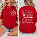 Personalized Family Christmas Shirt, Custom Last Name Striped Holiday Tee 2026, Matching Family Party Top, Xmas Group Gift, Front Back