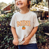 Mama And Mini Matching Shirts, Pumpkin Gingham Fall Family Outfit, Mommy And Me Thanksgiving Tees, Mama Shirt With Mini Bodysuit Gift