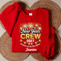 Personalized New Year Crew 2027 Shirt, Custom Name NYE Tee, Gold Fireworks Marquee Shirt, Matching Family NYE Outfit, Holiday Party Gift